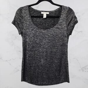 WHBM White House Black Market top Black Heather XS
